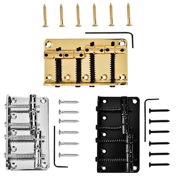 Gotoh 4 String Vintage Style Bass Bridge - Black Electric Bass Guitar Upgrade - Image 5