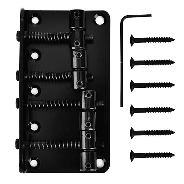 Gotoh 4 String Vintage Style Bass Bridge - Black Electric Bass Guitar Upgrade - Image 2