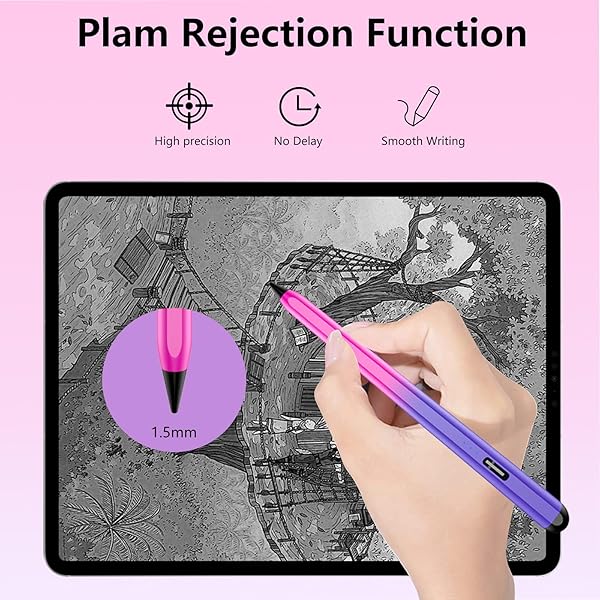 Stylus Pen for iPad 2018-2025 with Palm Rejection, Faster Charge,Tilt Sensitivity iPad Pencil Compatible with A16 10th 9th 8th 7th 6th,Pro 11 12.9 - Image 4