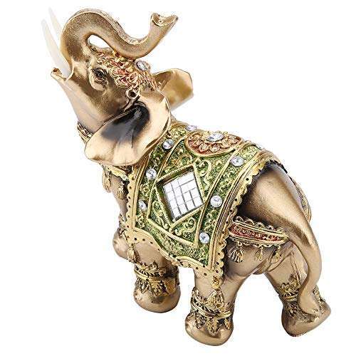 Green Elephant Feng Shui Statue for Wealth | Lucky Home & Office Decor Gift