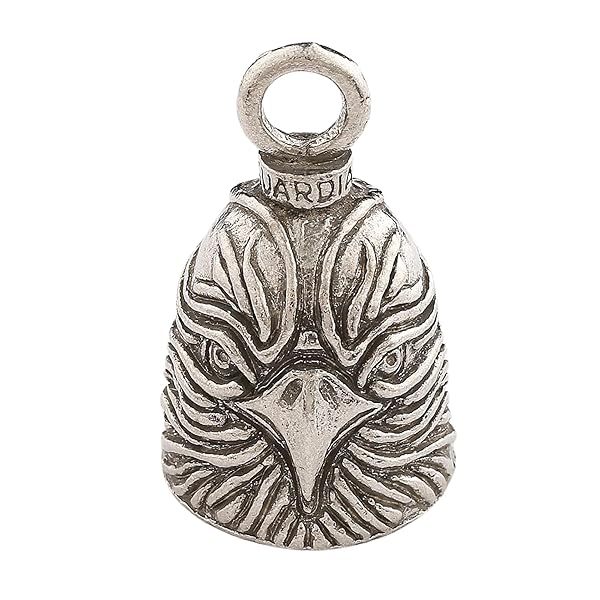 Guardian Bell Hawk Good Luck Bell with Keyring and Velvet Gift Bag Lead-Free Pewter Motorcycle Bell Made in USA Perfect Gift for Friends Family