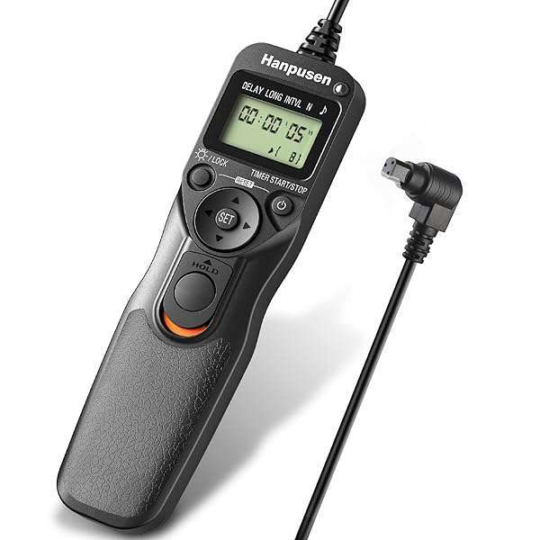 Hanpusen HANPUSEN Timer Remote Shutter Release for Canon EOS R5, 6D Mark II & More - Perfect Intervalometer for Photographers
