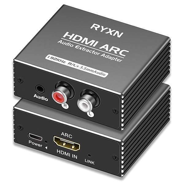 HDMI ARC Audio Extractor 192KHz: Best Adapter for HDTV, Soundbar & Amplifier with 3.5mm & L/R Stereo Output