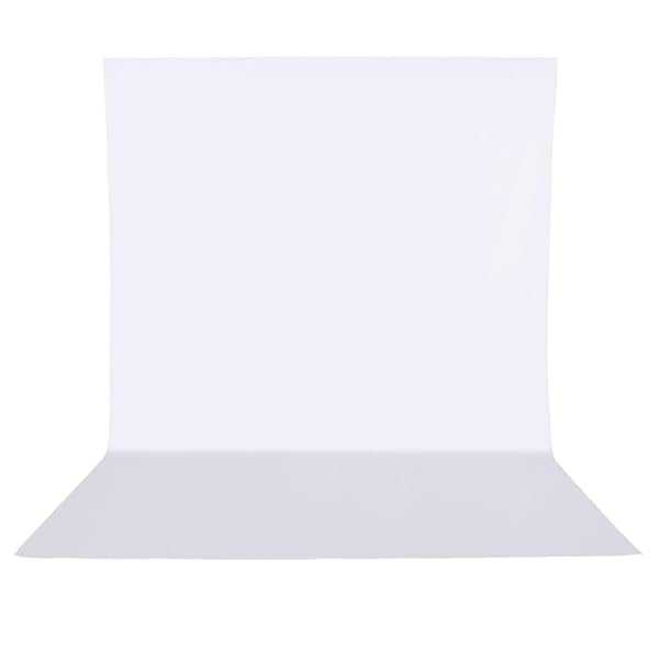 HEMMOTOP HEMMOTOP 6x9 ft White Photo Backdrop - Seamless Background for Photography, Parties & Video Recording