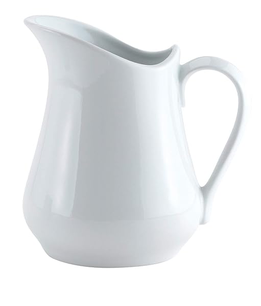 32-Ounce HIC Creamer Pitcher with Handle - Fine White Porcelain for Elegant Serving