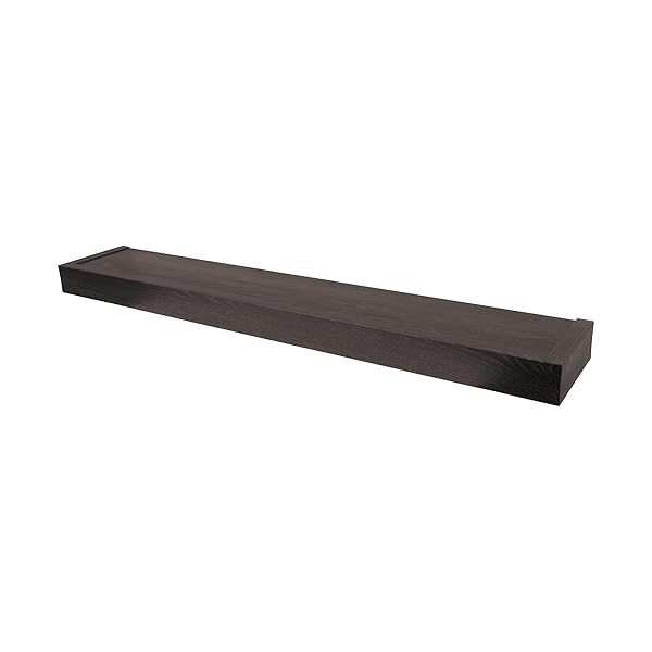"High & Mighty 36" Floating Shelf - Easy Tool-Free Installation, Holds 25lbs, Espresso Finish"
