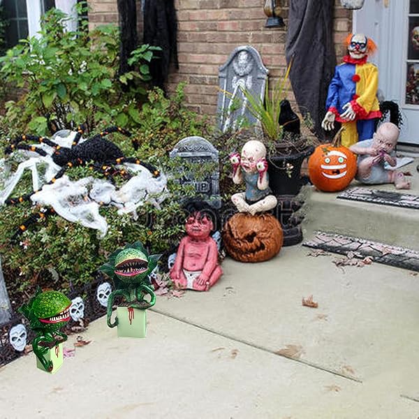 HIPLAYGIRL Piranha Resin Sculpture - 5.91 Inch Halloween Horror Garden Statue for Indoor & Outdoor Decor - Image 4