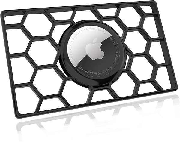 HLHGR Slim Wallet Case for AirTag - Thin Card Holder for Purse & Handbag (Black) - Image 3