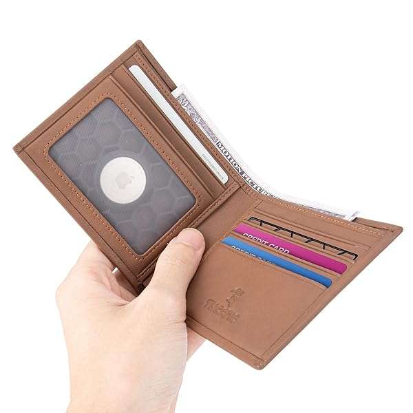 HLHGR Slim Wallet Case for AirTag - Thin Card Holder for Purse & Handbag (Black) - Image 6