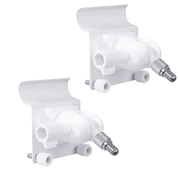 HOLACA Vinyl Siding Clips for Arlo & Eufy Cameras - Weatherproof Mounting Hooks (2 Pack, White)