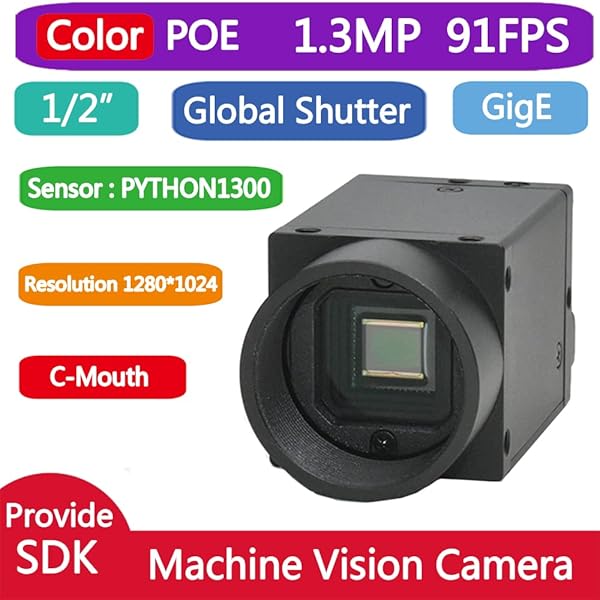 HTENG VISHI 1.3MP GigE Ethernet Industrial Camera - 1280x1024, 91FPS Global Shutter for Machine Vision - Image 6