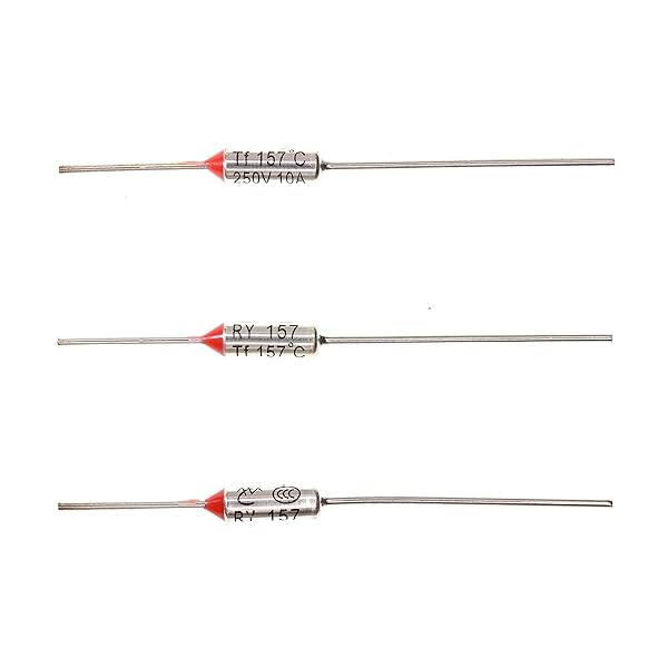 HUABAN 10 Pieces Metal Temperature Thermal Fuse RY157 157 ? 314.6 ? 10A 250V
