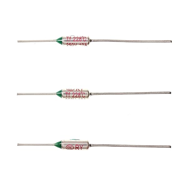 HUABAN 10 Pieces Metal Temperature Thermal Fuse RY228 228 ? 442.4 ? 10A 250V