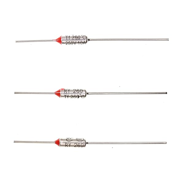 HUABAN 10 Pieces Metal Temperature Thermal Fuse RY260 260 ? 500 ? 10A 250V