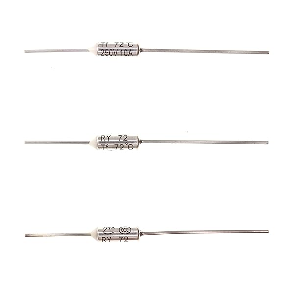 HUABAN 10 Pieces Metal Temperature Thermal Fuse RY72 72 ? 161.6 ? 10A 250V