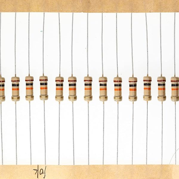 HUABAN 100 Pieces 0.5 Watts 1 2W 10K Ohm 5% Carbon Film Resistor