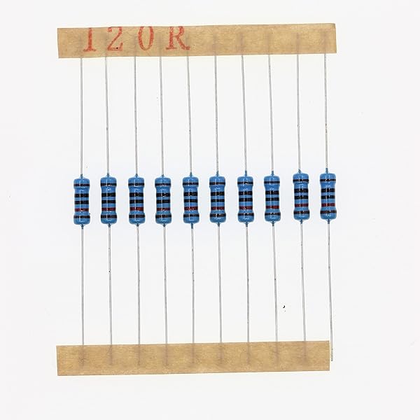 HUABAN 100 Pieces 0.5 Watts 1 2W 120R 120 Ohm 1% Metal Film Resistor