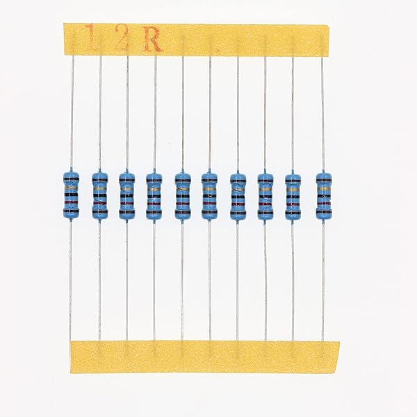 HUABAN 100 Pieces 0.5 Watts 1 2W 12R 12 Ohm 1% Metal Film Resistor