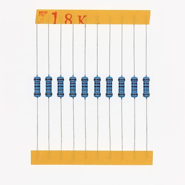 HUABAN 100 Pieces 0.5 Watts 1 2W 18K Ohm 1% Metal Film Resistor
