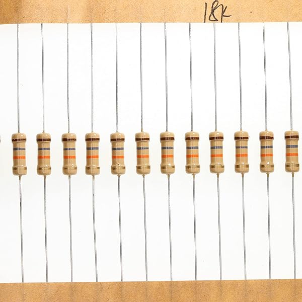 HUABAN 100 Pieces 0.5 Watts 1 2W 18K Ohm 5% Carbon Film Resistor
