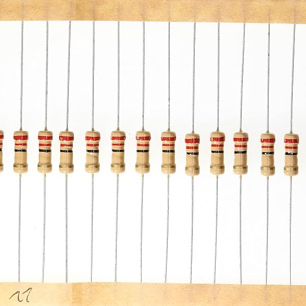 HUABAN 100 Pieces 0.5 Watts 1 2W 22R 22 Ohm 5% Carbon Film Resistor
