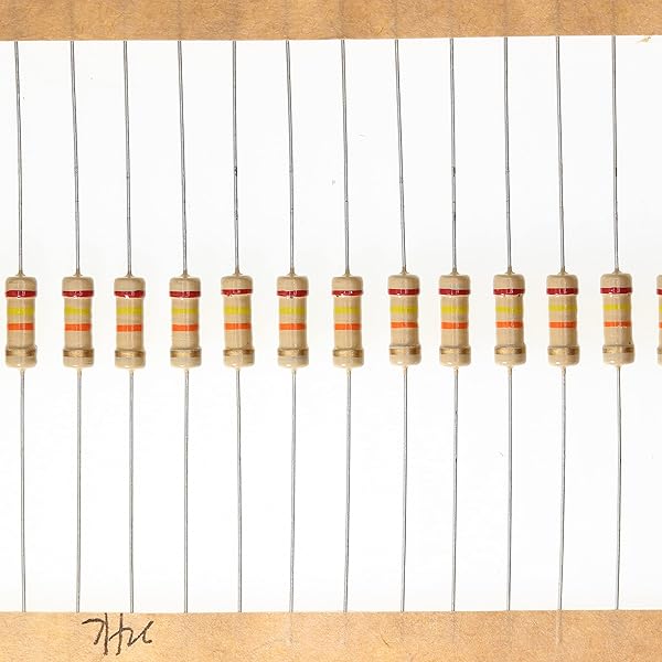 HUABAN 100 Pieces 0.5 Watts 1 2W 24K Ohm 5% Carbon Film Resistor