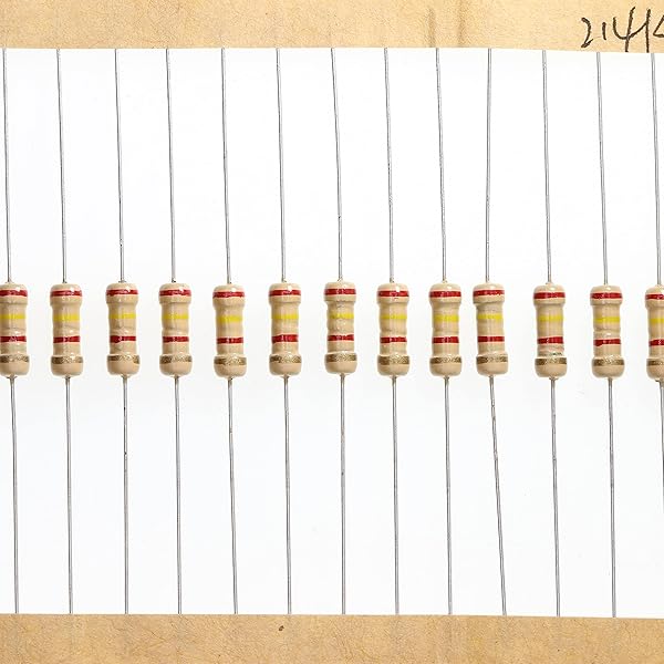 HUABAN HUABAN 100 Pieces 0.5 Watts 1 2W 2K4 Ohm 5% Carbon Film Resistor