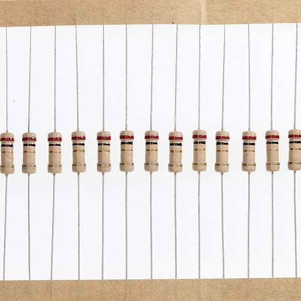 HUABAN 100 Pieces 0.5 Watts 1 2W 2R0 2.0 Ohm 5% Carbon Film Resistor