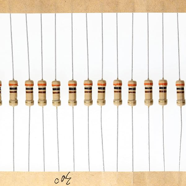 HUABAN 100 Pieces 0.5 Watts 1 2W 300R 300 Ohm 5% Carbon Film Resistor