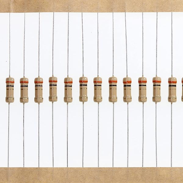 HUABAN 100 Pieces 0.5 Watts 1 2W 3R0 3 Ohm 5% Carbon Film Resistor