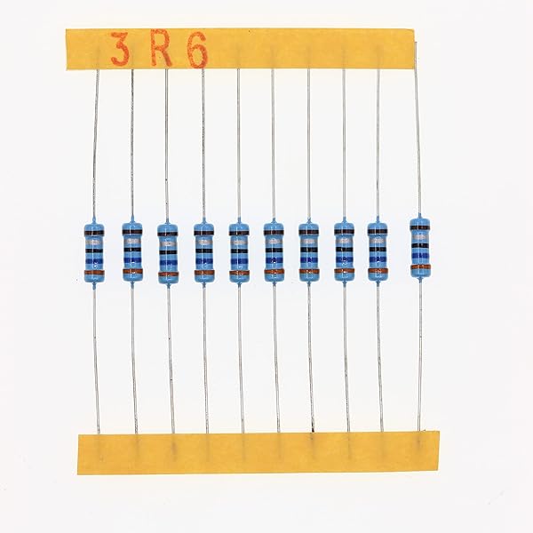 HUABAN 100 Pieces 0.5 Watts 1 2W 3R6 3.6 Ohm 1% Metal Film Resistor