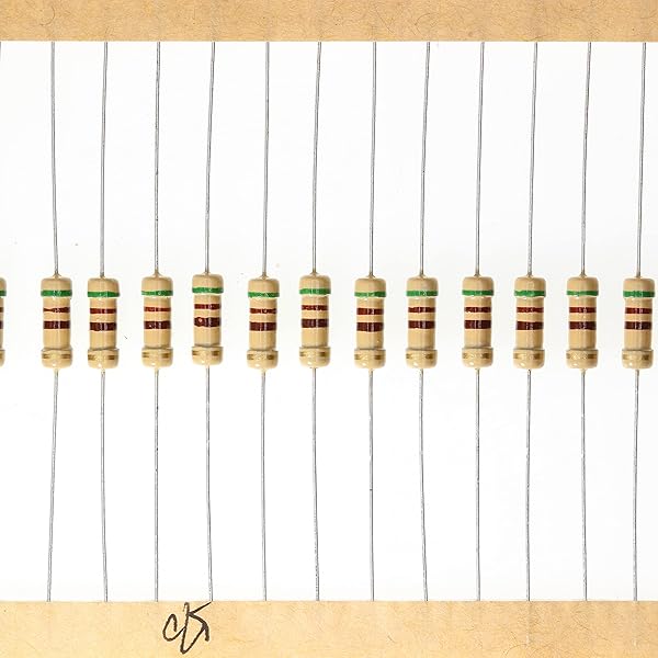 HUABAN 100 Pieces 0.5 Watts 1 2W 510R 510 Ohm 5% Carbon Film Resistor