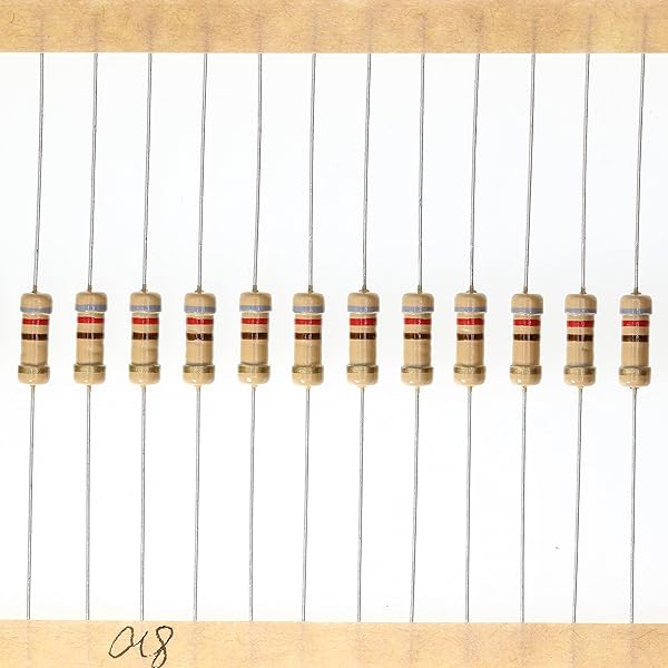 HUABAN 100 Pieces 0.5 Watts 1 2W 820R 820 Ohm 5% Carbon Film Resistor