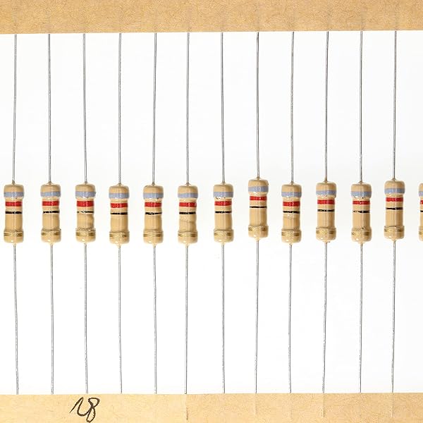 HUABAN 100 Pieces 0.5 Watts 1 2W 82R 82 Ohm 5% Carbon Film Resistor