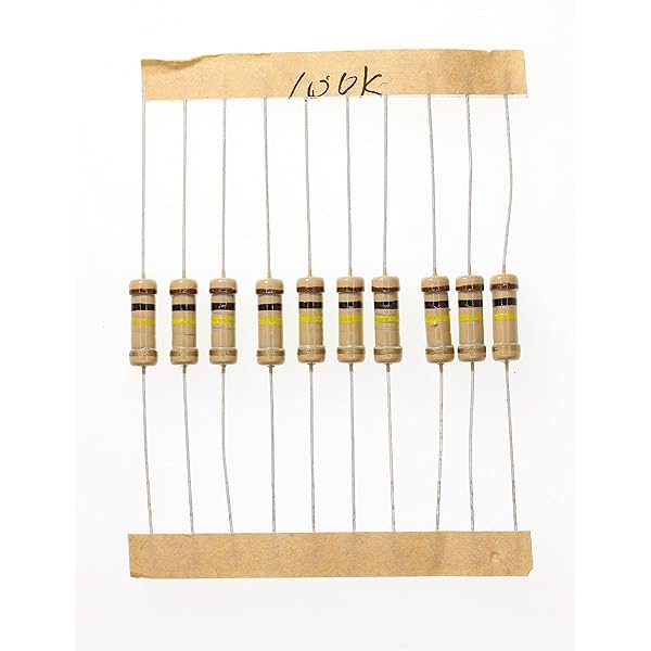 HUABAN 100 Pieces 1 Watts 1W 100K Ohm 5% Carbon Film Resistor