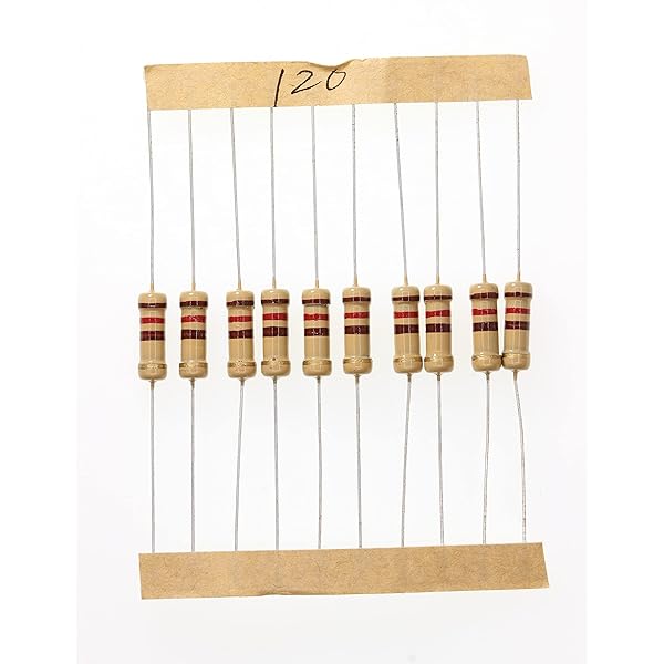 HUABAN HUABAN 100 Pieces 1 Watts 1W 120R 120 Ohm 5% Carbon Film Resistor