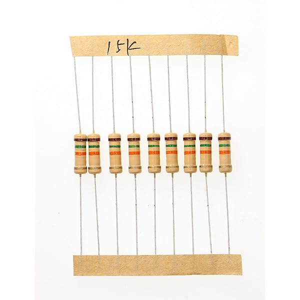 HUABAN 100 Pieces 1 Watts 1W 15K Ohm 5% Carbon Film Resistor