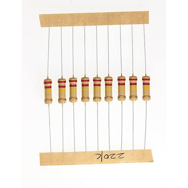 HUABAN 100 Pieces 1 Watts 1W 220K Ohm 5% Carbon Film Resistor