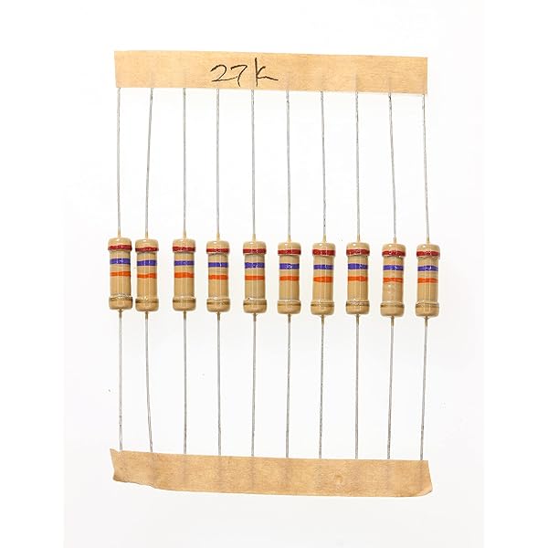 HUABAN 100 Pieces 1 Watts 1W 27K Ohm 5% Carbon Film Resistor