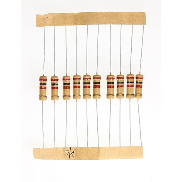 HUABAN 100 Pieces 1 Watts 1W 2K Ohm 5% Carbon Film Resistor