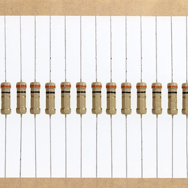 HUABAN 100 Pieces 1 Watts 1W 3R0 3 Ohm 5% Carbon Film Resistor