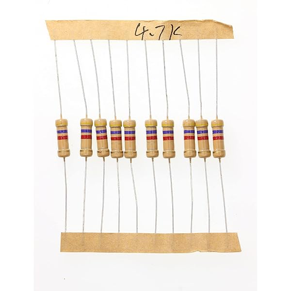 HUABAN 100 Pieces 1 Watts 1W 4K7 Ohm 5% Carbon Film Resistor