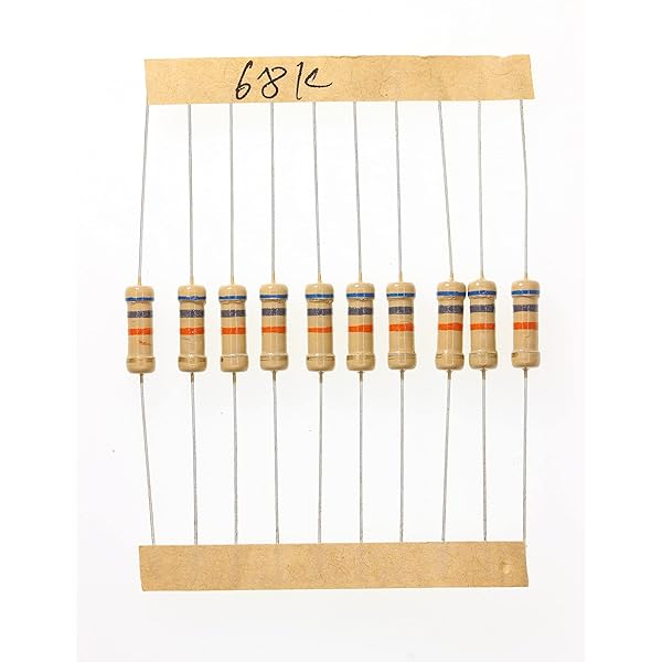 HUABAN 100 Pieces 1 Watts 1W 68K Ohm 5% Carbon Film Resistor
