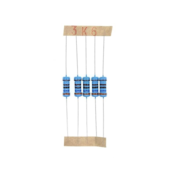 HUABAN 100PCS 1W 3K6 Ohm 1 Percent Metal Film Resistor High Precision for Electronics Projects