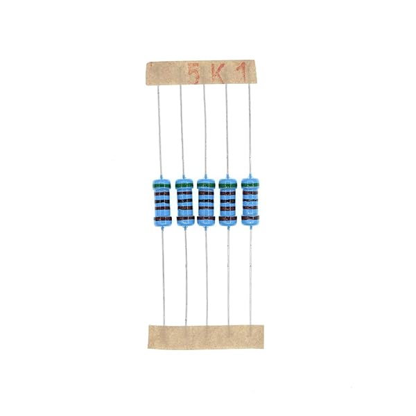 HUABAN 100PCS 1W 5K1 Ohm 1 Percent Metal Film Resistor High Quality Durable Components