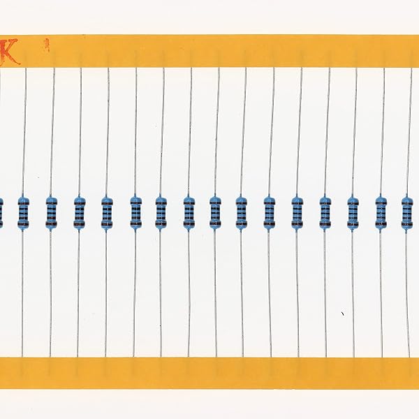 HUABAN 200 Pieces 0.25 Watts 1 4W 1K Ohm 1% Metal Film Resistor