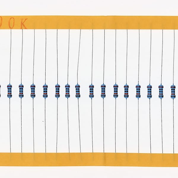 HUABAN 200 Pieces 0.25 Watts 1 4W 200K Ohm 1% Metal Film Resistor