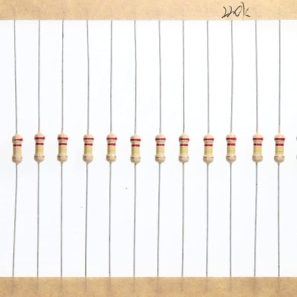 HUABAN 200 Pieces 0.25 Watts 1 4W 220K Ohm 5% Carbon Film Resistor