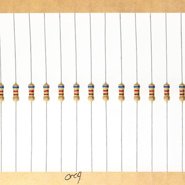 HUABAN 200 Pieces 0.25 Watts 1 4W 620R 620 Ohm 5% Carbon Film Resistor