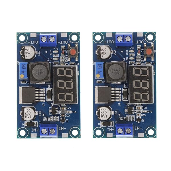 HUABAN 2PCS LM2596 DC DC Step Down Converter Adjustable Voltage Regulator with Digital Display for Power Supply 4.0-40V to 1.3-37V - Image 2